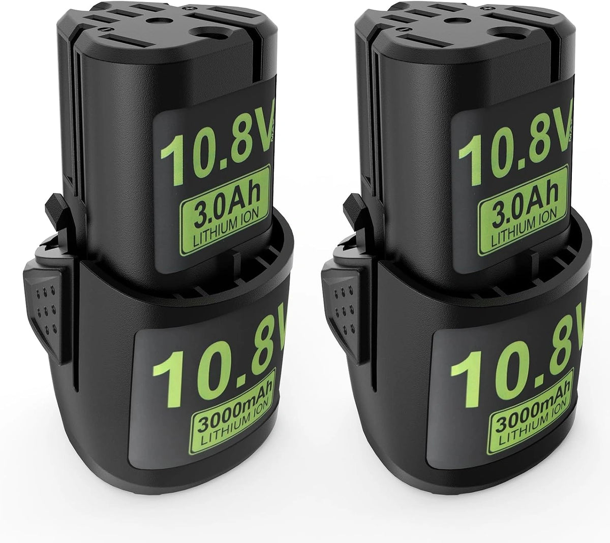 2x 10.8V 3Ah DREAMDASH Reservebatterij voor Stihl Accu AS 2 Batterij, zwart