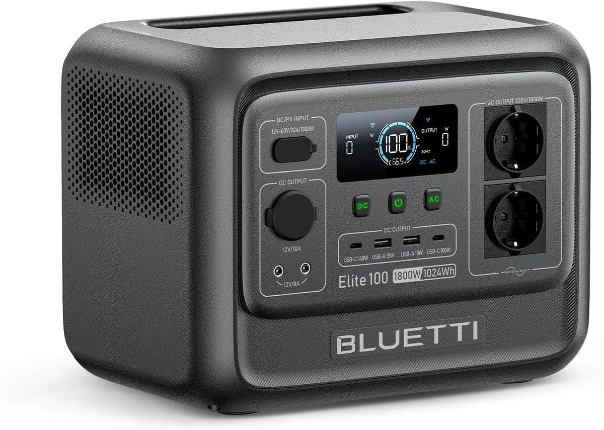 BLUETTI Elite 100 V2 Draagbaar Power Station,1024Wh LFP-batterij, bruin