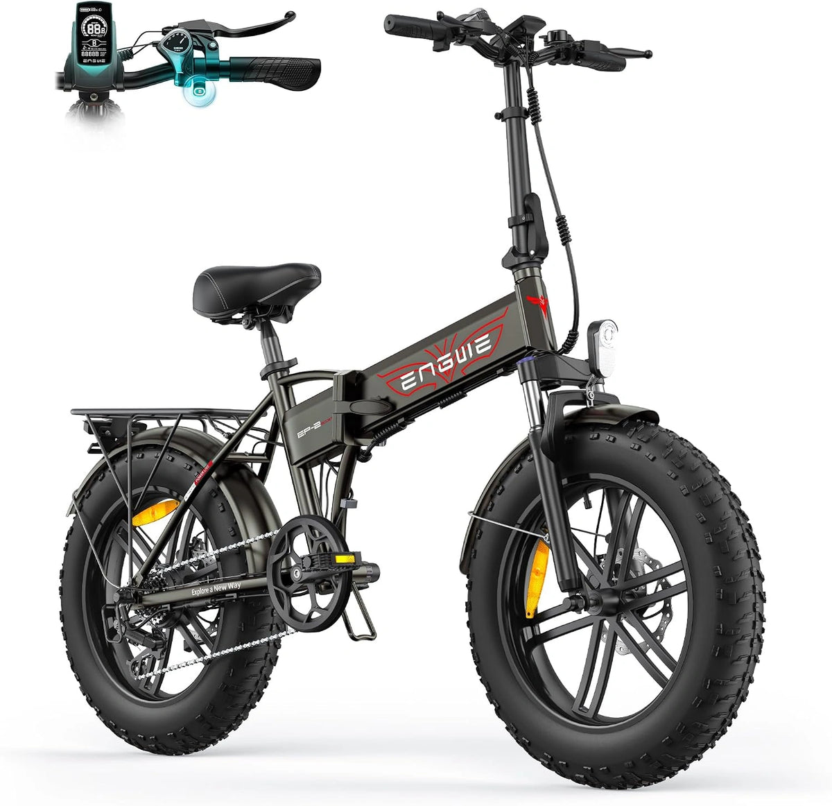 ENGWE Opvouwbare Elektrische Fiets met 48V 13Ah Verwijderbare Accu, zwart