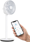 Opvouwbare ventilator met afstandsbediening, in hoogte verstelbaar van 11,35 tot 100 cm, stille tafelventilator met 90° oscillatie, 4 snelheden