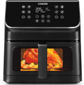 Cosori Luchtfriteuse 6,2 liter, venster, shake, 11 functies, 1700 W, zwart