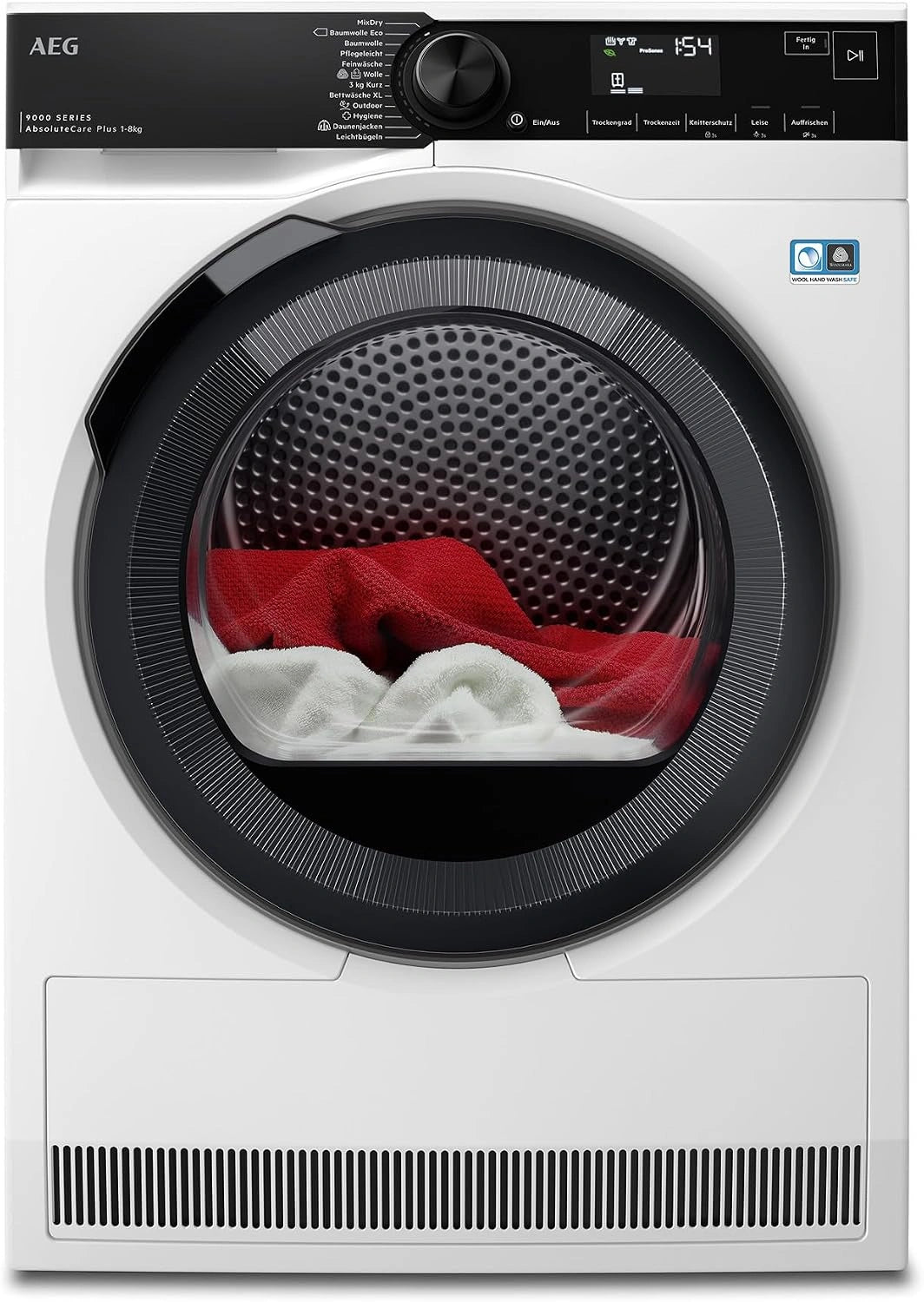 AEG Warmtepompdroger 8 kg, serie 9000 AbsoluteCarePlus dons drogen, testwinnaar van de Stiftung Warentest, 3D-scanrestering restvochtigheidsbepaling