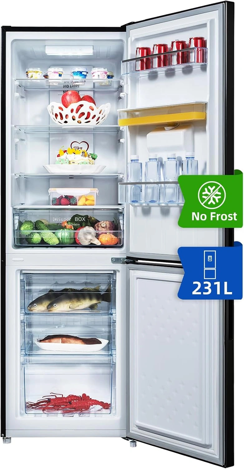 CHiQ 231 liter Koelvriescombinatie NoFrost Zwart (FBM228NE4DE)