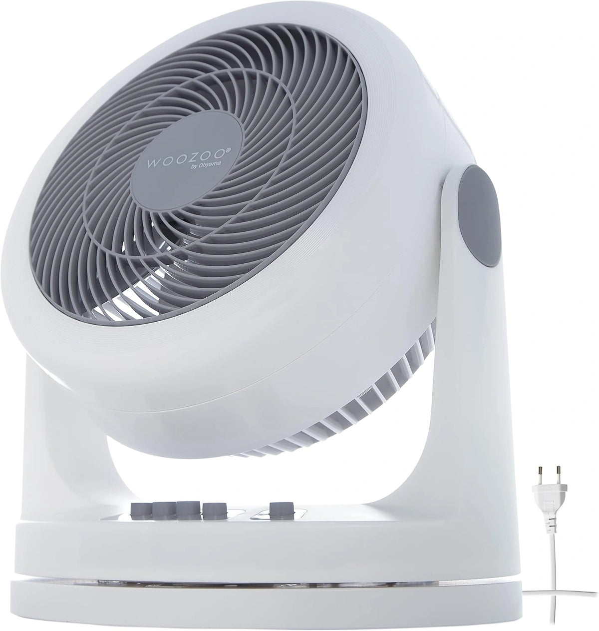 Iris Ohyama Woozoo, Stille, krachtige & draagbare tafelventilator, 33m², Reikwijdte 13m, Oscillatie, Verticaal kantelen, Woonkamer, Woozoo PCF-HM23