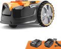 Lawnmaster OcuMow® Robotmaaier, draadloos, 80 m², grasmaaier, robot met 2 Ah accu, compact model, instapmodel zonder begrenzingskabel, bruin