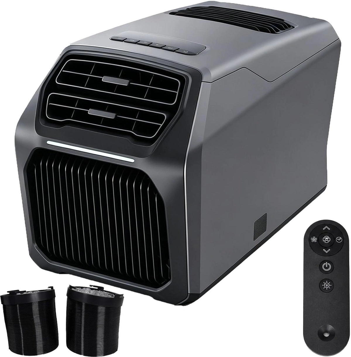 Draagbare airco voor campers/caravans (6800/7500 BTU), koelen en verwarmen grijs