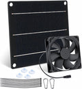 Buyweek Ventilator op zonne-energie, 6 W, IP65 waterdicht, met zonnepaneel 12 V en kabel 3 m, ventilatoren op zonne-energie, outdoor, voor broeikas