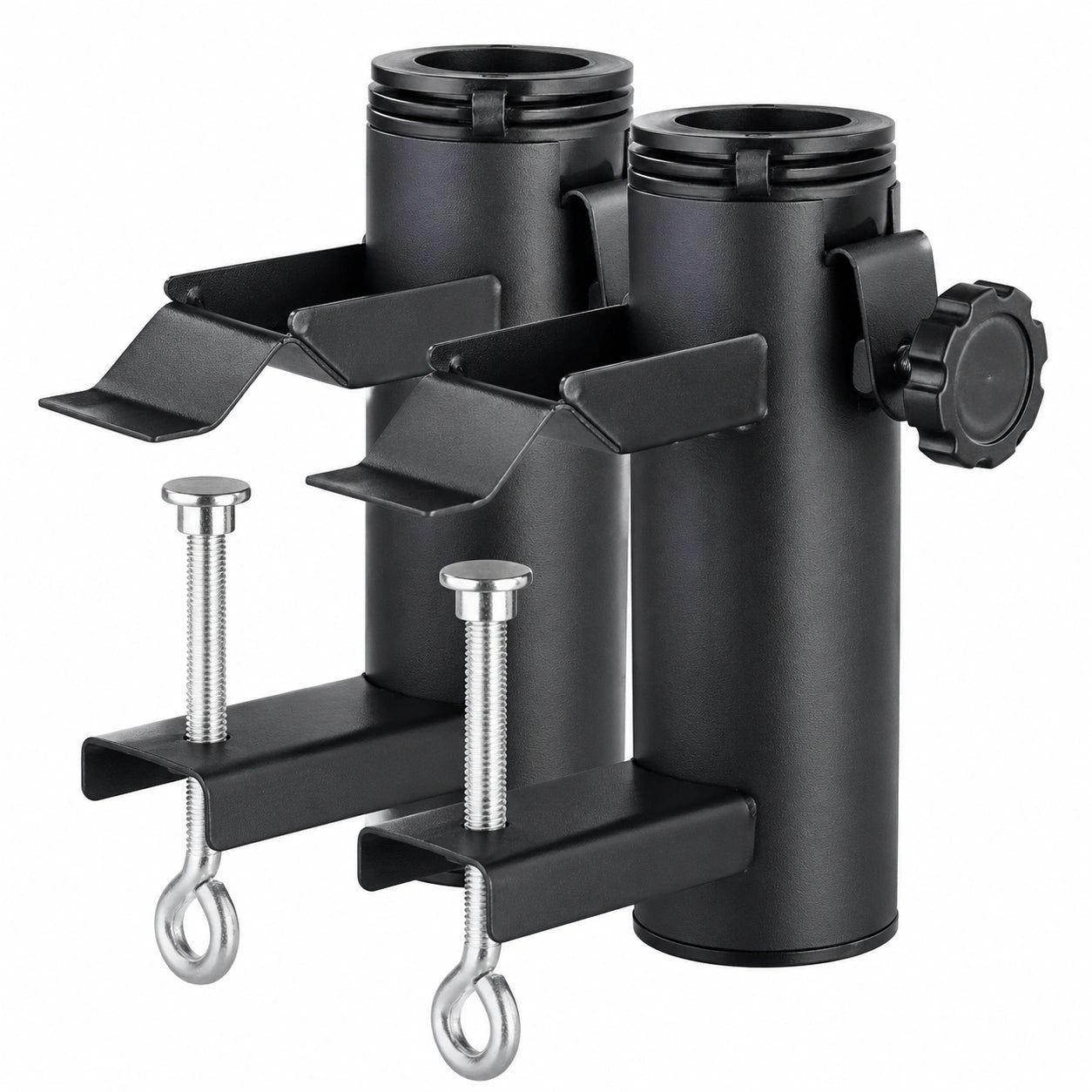Royal Gardineer Sonnenschirmhalter Set: Stabiler Stahlhalter für Geländer bis 70 mm, passend für Schirme bis Ø 50 mm