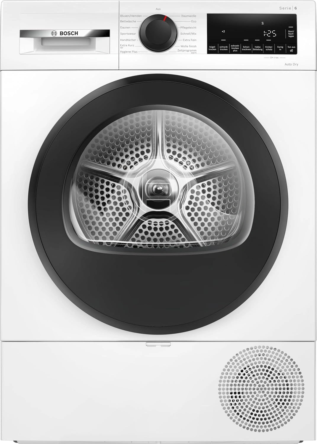 Serie 6, warmtepompdroger, 9 kg, wit, WQG243D41