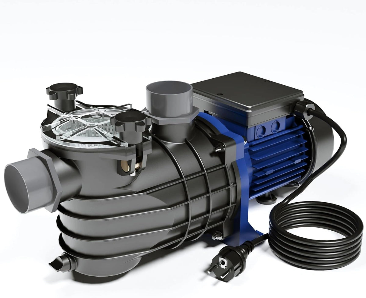 Wiltec zwembadpomp 180 W, poolpomp met een debiet van 10800 l/h, filterpomp voor zwembad met opvoerhoogte van 8 meter