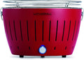LotusGrill Classic vuurrood G340 de rookarme houtskoolgrill/tafelgrill met USB-aansluiting, rood