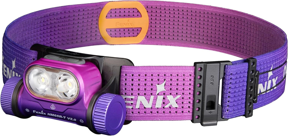 Fenix HM65R-T v2.0 Nevel, oplaadbare lichtgewicht hardloop- en buitenhoofdzaklamp, paars