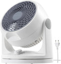Iris Ohyama Woozoo, 23m², Ventilador de mesa, Blanco, 3 velocidades, Oscilación, Silencioso, Potente,Escritorio, Portátil, Sobremesa