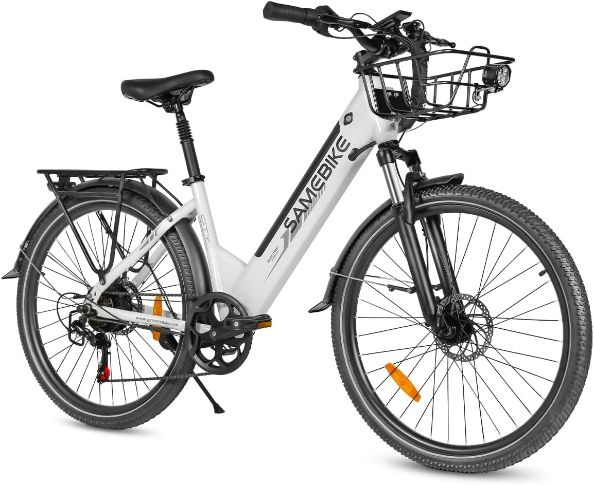 SAMEBIKE RS-A01 Pro Elektrische fiets voor volwassenen, 27,5 inch (69,9 cm) e-bike met pedaalondersteuning, accu 36 V, 15 Ah, autonomie tot 120 km