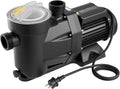 VEVOR Zwembadpomp, 1300 W, filterpomp, zwembad, 28800 l/u, voor bovengrondse zwembaden, spa, enkele snelheid, met filtermand, timer, 2850 omw/min