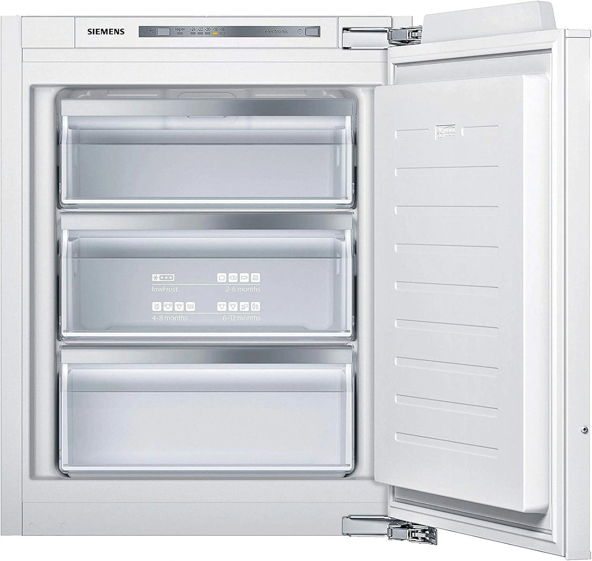 Siemens GI11VADC0 iQ500 Inbouw-vrieskast/C/105 kWh/jaar/70 l/lowFrost/freshSense/softClosing deur/plat scharnier, zilver