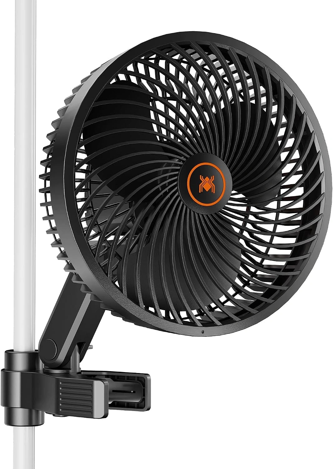 Spider Farmer Grow ventilator met clip, 10-traps bediening via knop of GGS Smart App (app-besturing alleen met GGSset), EC-motor, oscillerend, IP54