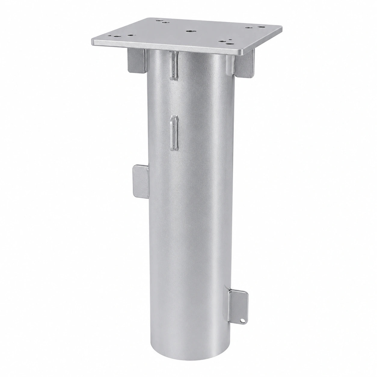 SLIIMU Universal-Metallbodenplatte für Freiarmschirme, Schirmständer zum Einbetonieren, geeignet für Kurbelschirme (Silber-2)
