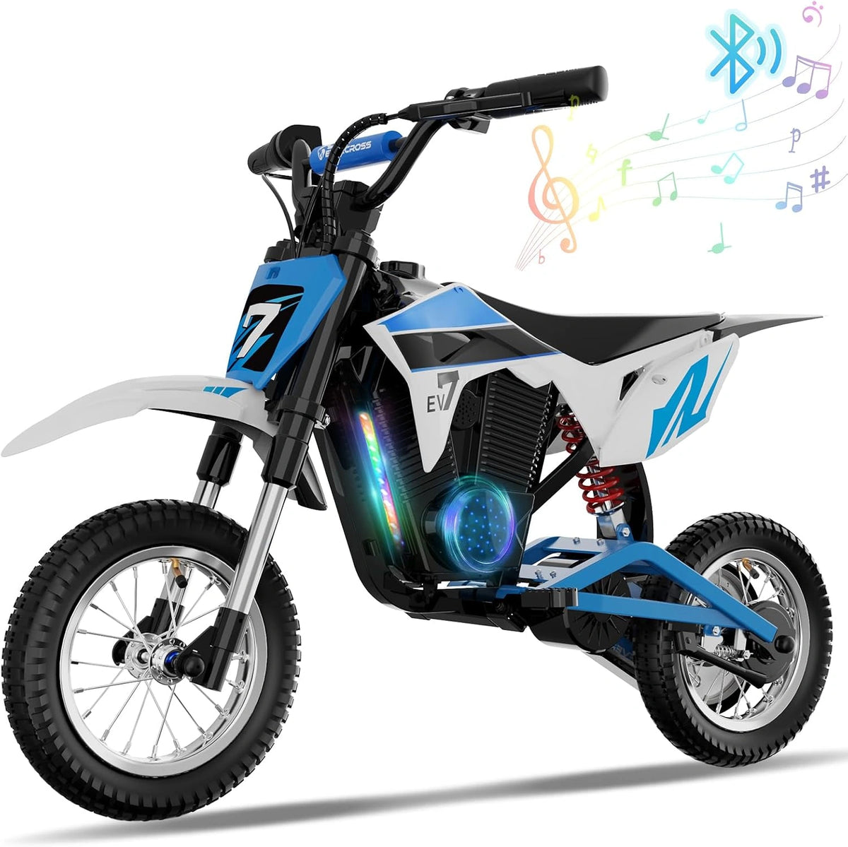 EVERCROSS EV12M PRO Elektrische Kindermotor 300 W, Bluetooth en LED, zwart