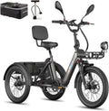 Fafrees F20 Mate E Bike Driewieler voor senioren en volwassenen, 25 Ah, 48 V [officieel] Pedelec heren e-bike dames elektrische fiets 3 wielen 65 N.m