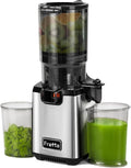Fretta sapcentrifuge Slow sapcentrifuge, citruspers voor groenten en fruit, 135 mm opening en 1,8 l sapcentrifuge, met omkeerfunctie