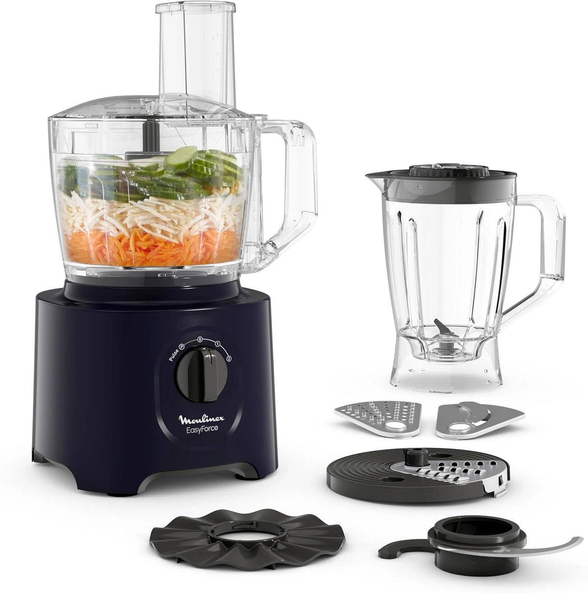Moulinex Easy Force Multifunctionele keukenmachine, 800 W FP247810, zwart
