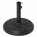 Runder Betonschirmständer 15 kg, Schwarz, Ø 40 cm für Sonnenschirme bis 2m
