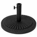 Outsunny Runder Sonnenschirmständer 14 kg für 35-48 mm Stangen, Schwarz